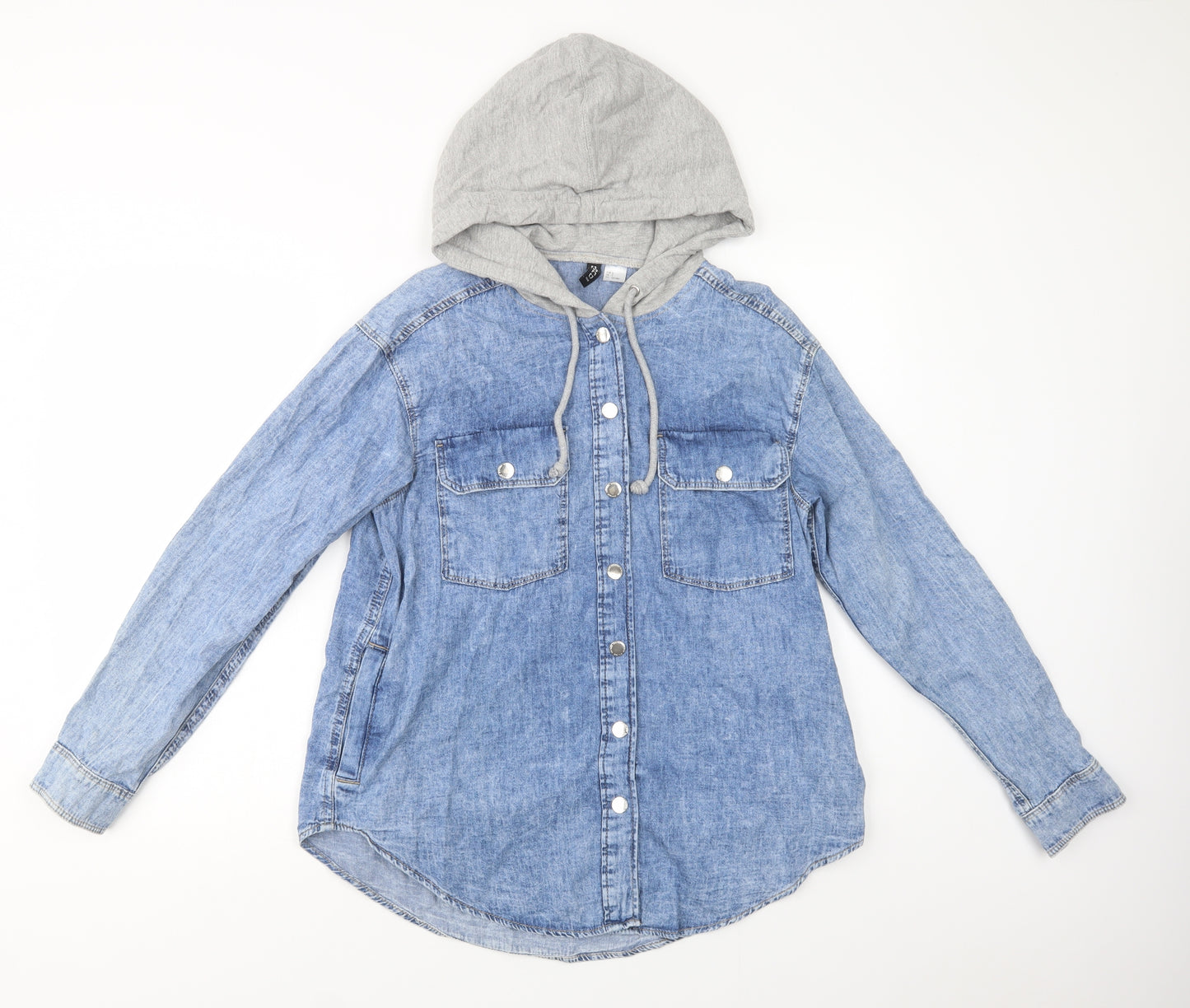 H&M Mens Blue  Cotton Cardigan Hoodie Size S