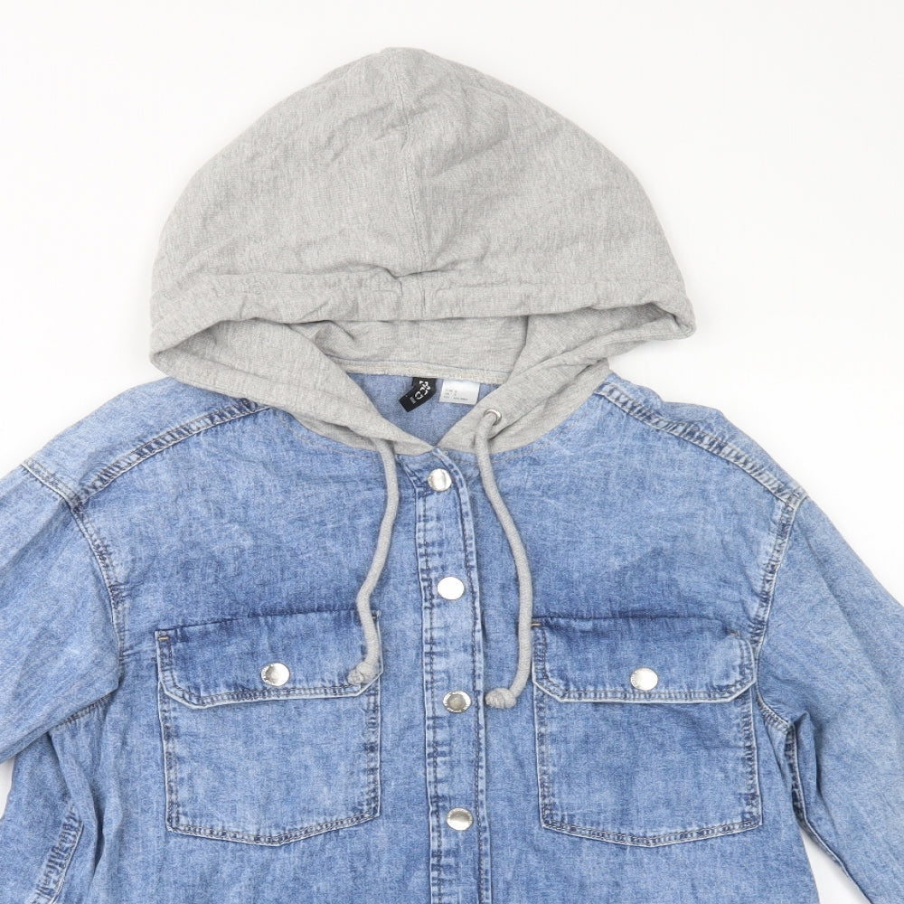 H&M Mens Blue  Cotton Cardigan Hoodie Size S