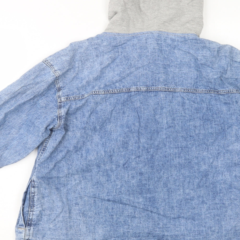 H&M Mens Blue  Cotton Cardigan Hoodie Size S