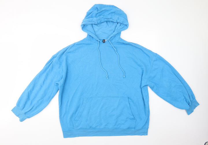 H&M Mens Blue  Cotton Pullover Hoodie Size M