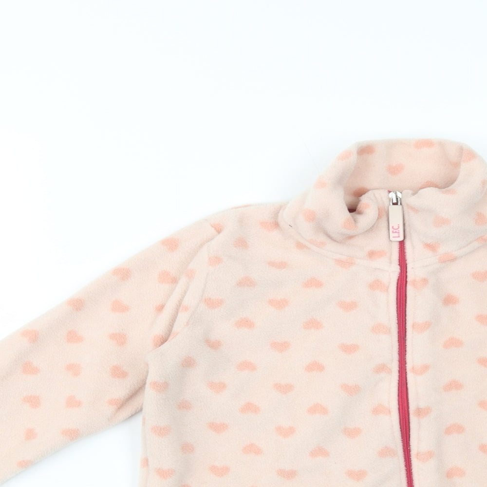 L.F.C. Girls Pink Geometric Polyester Full Zip Sweatshirt Size 9-10 Years  Zip - Liverpool FC
