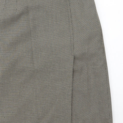 Choise Womens Beige Geometric Viscose A-Line Skirt Size 10   Button