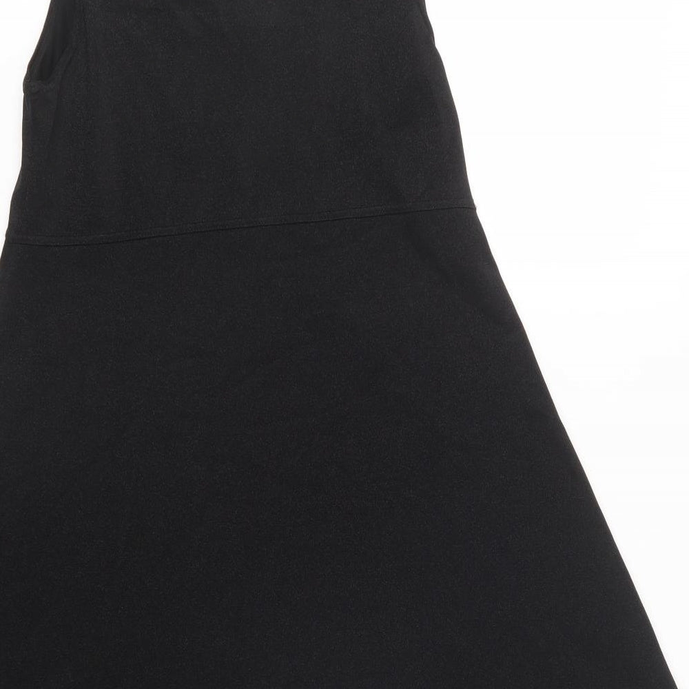 Class 22 Womens Black  Polyester Skater Dress  Size S  Scoop Neck