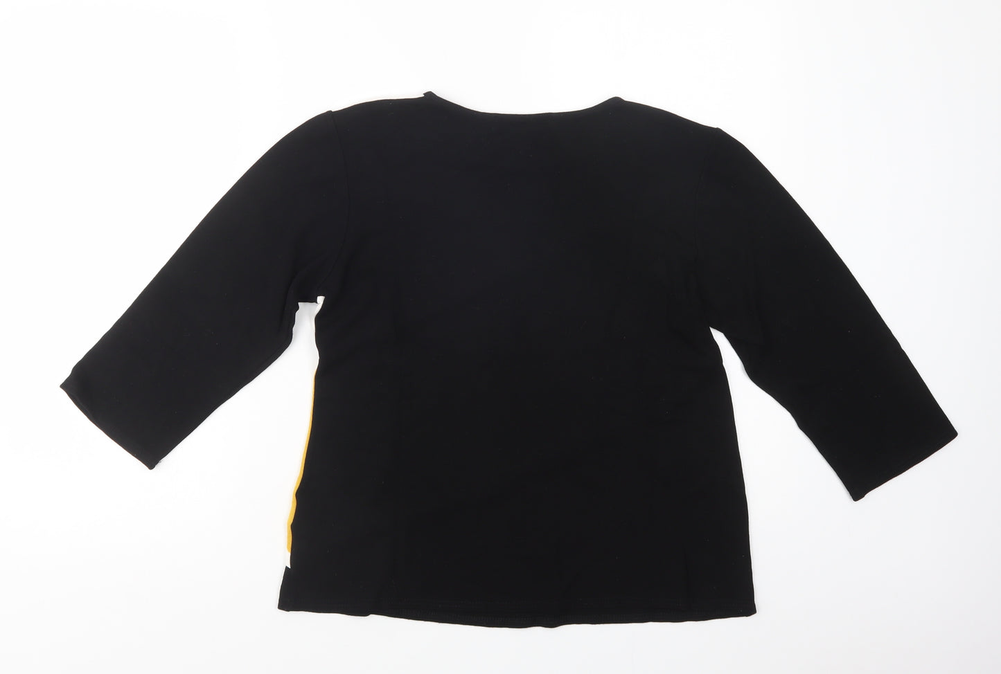 Just Elegance Womens Black Crew Neck  Viscose Pullover Jumper Size 14