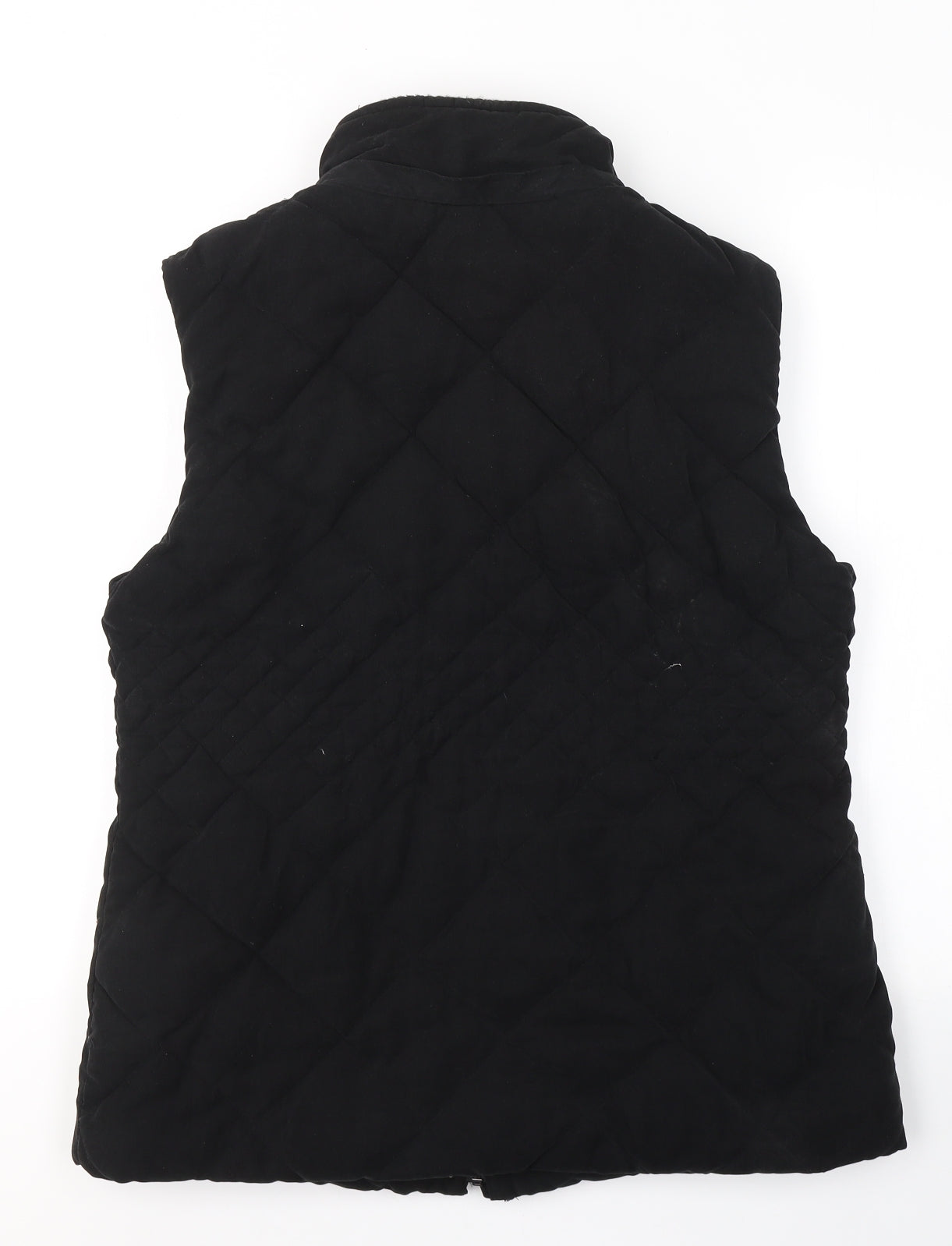 John Lewis Womens Black   Gilet Coat Size 16  Zip
