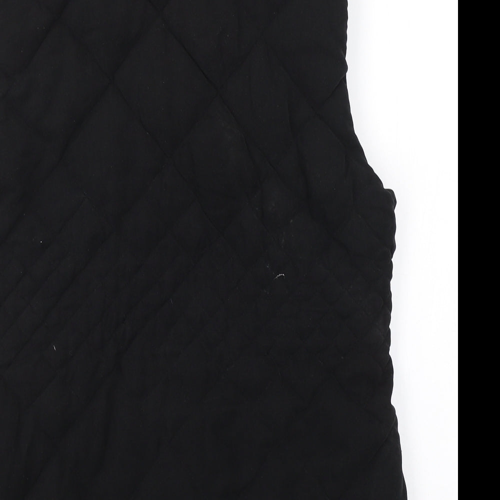 John Lewis Womens Black   Gilet Coat Size 16  Zip