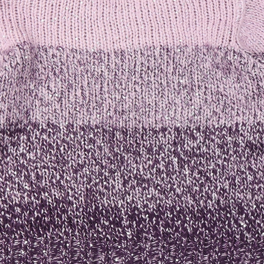 Marks and Spencer Womens Purple Round Neck  Acrylic Pullover Jumper Size 14