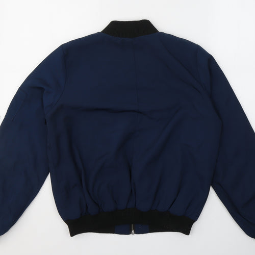 Miss Selfridge Womens Blue   Jacket  Size 10  Zip