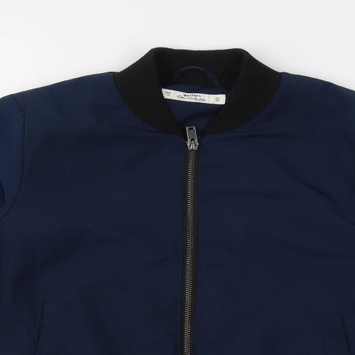 Miss Selfridge Womens Blue   Jacket  Size 10  Zip