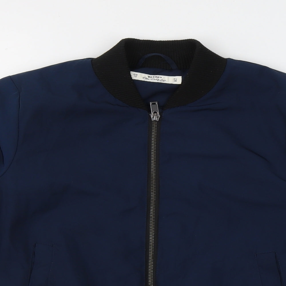 Miss Selfridge Womens Blue   Jacket  Size 10  Zip
