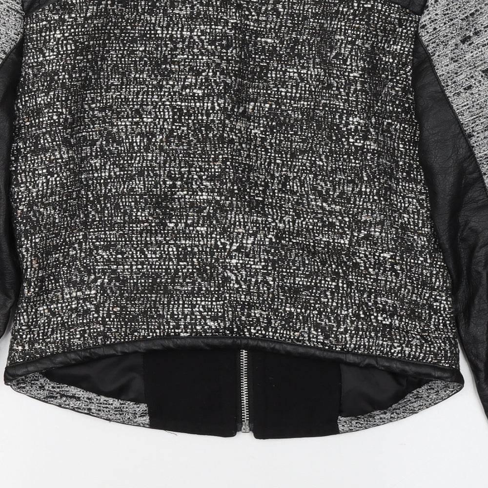 H&M Womens Black   Jacket  Size 4  Zip