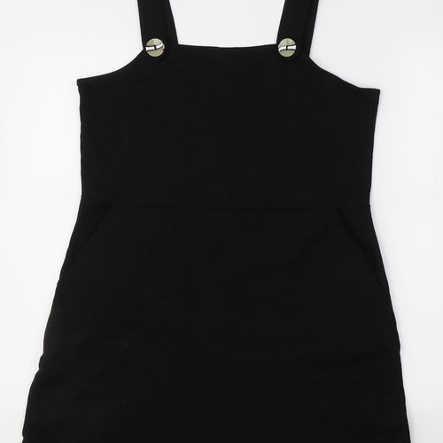F&F Womens Black  Viscose Tank Dress  Size 16  Square Neck Pullover