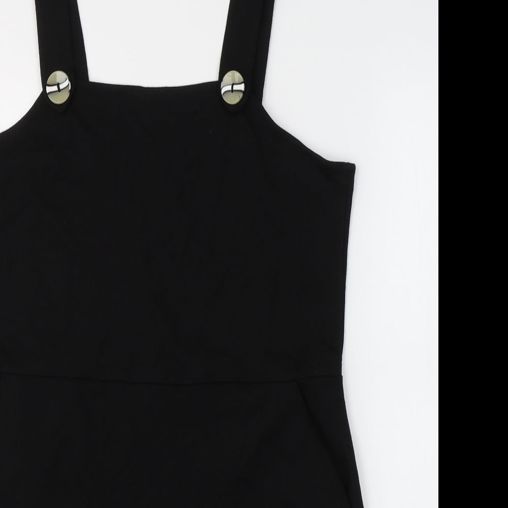 F&F Womens Black  Viscose Tank Dress  Size 16  Square Neck Pullover