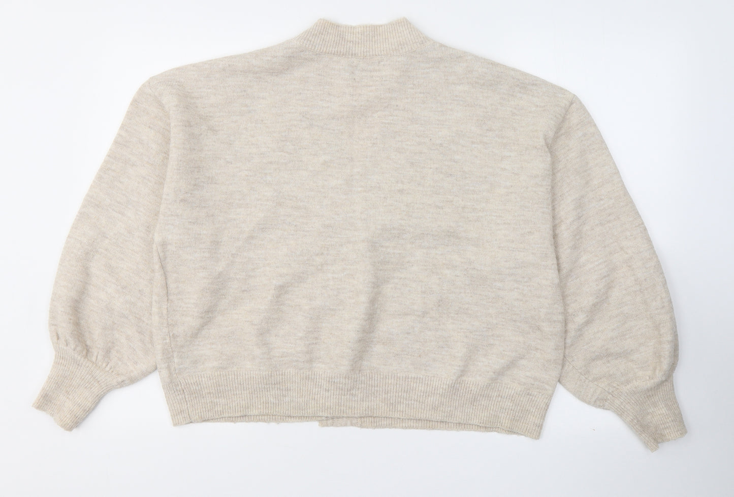 ASOS Womens Beige V-Neck  Polyester Cardigan Jumper Size 14