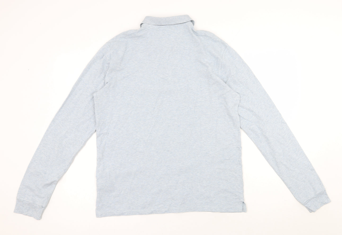 NEXT Mens Blue  Cotton  Polo Size M Collared Button