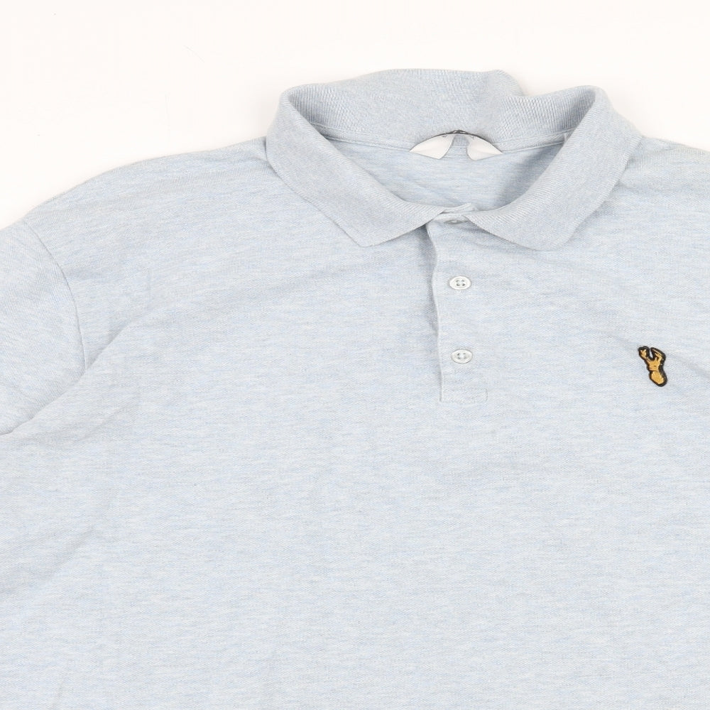 NEXT Mens Blue  Cotton  Polo Size M Collared Button