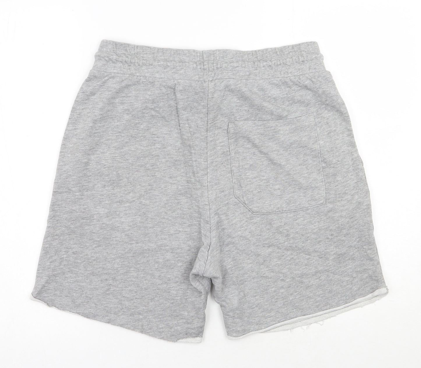 H&M Mens Grey  Cotton Sweat Shorts Size M L6 in Regular Drawstring
