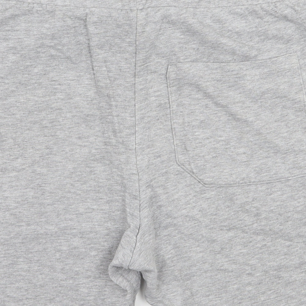H&M Mens Grey  Cotton Sweat Shorts Size M L6 in Regular Drawstring