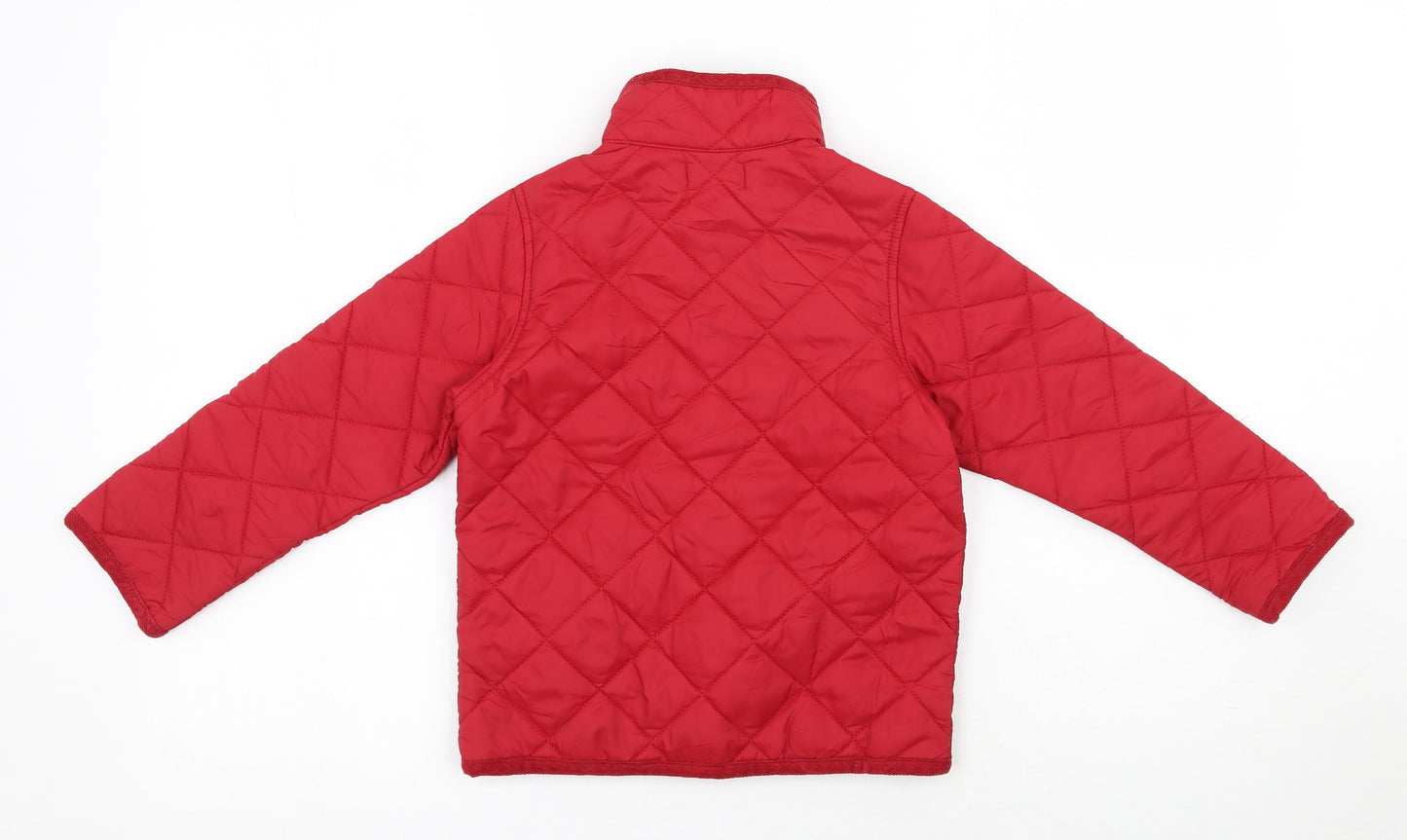 United Colors of Benetton Girls Red   Quilted Jacket Size 3-4 Years  Snap