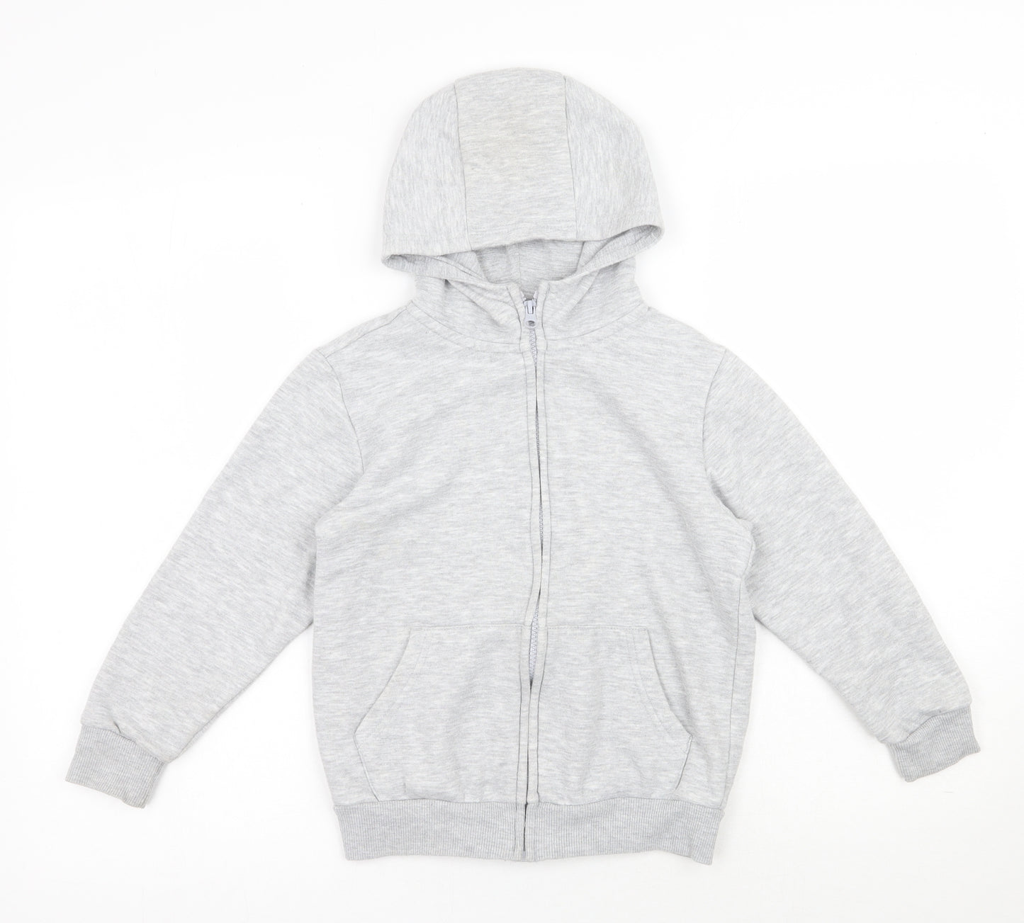 Dunnes Stores Boys Grey  Cotton Full Zip Hoodie Size 8 Years  Zip