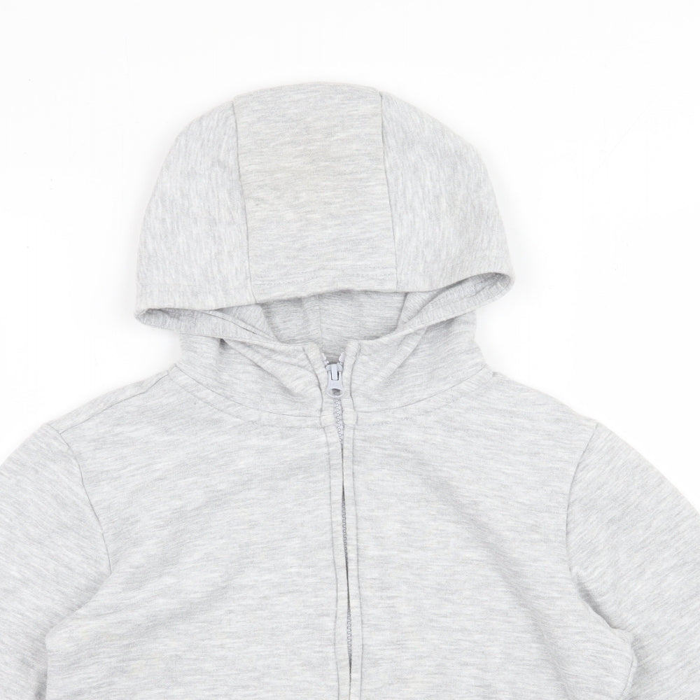 Dunnes Stores Boys Grey  Cotton Full Zip Hoodie Size 8 Years  Zip