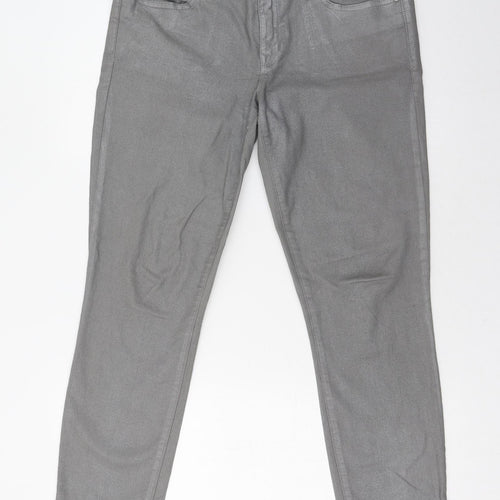 Gap Womens Grey  Cotton Skinny Jeans Size 30 in L27 in Slim Zip