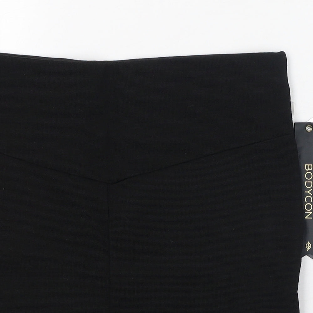 Stradivarius Womens Black  Viscose Bandage Skirt Size 10