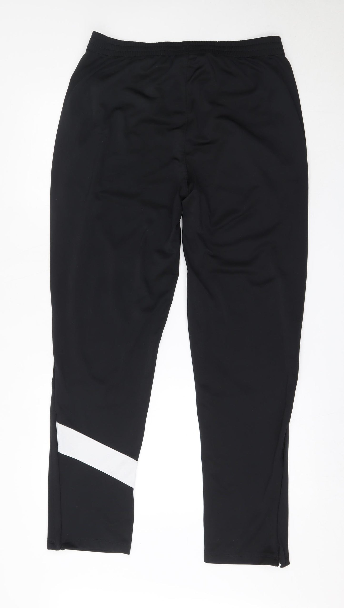 Umbro Mens Black  100% Polyester Track Pants Trousers Size L L30 in Regular Drawstring