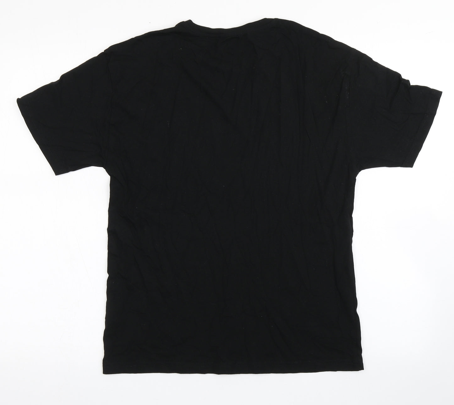 New Look Boys Black  Cotton Basic T-Shirt Size 12-13 Years Round Neck Pullover - New York