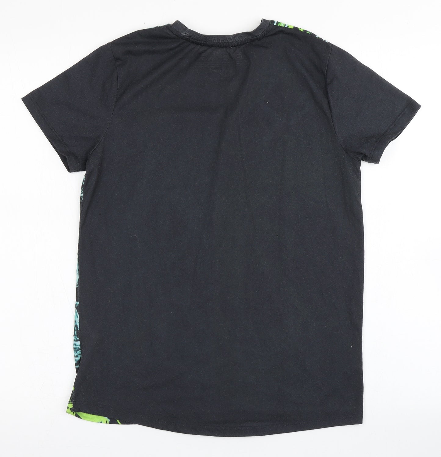 Mojang Boys Black  100% Polyester Basic T-Shirt Size 11-12 Years Round Neck Pullover - Minecraft