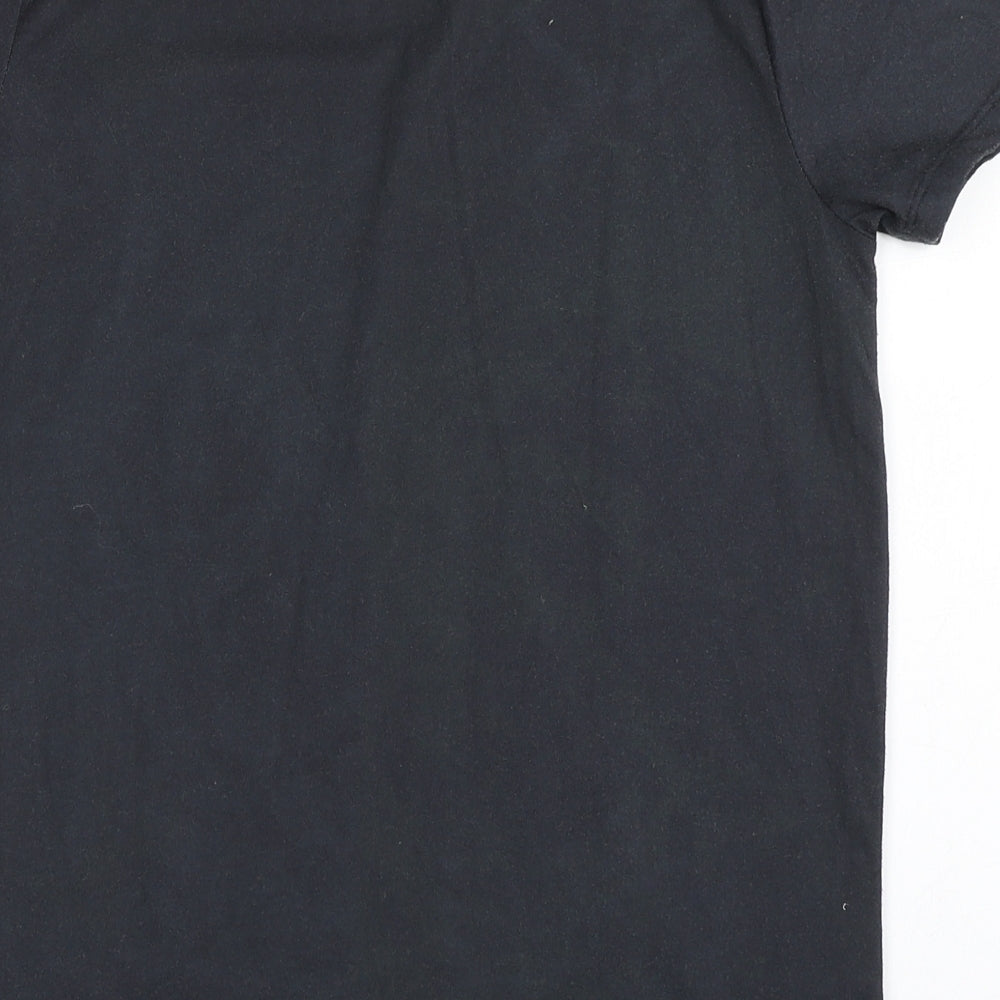 Mojang Boys Black  100% Polyester Basic T-Shirt Size 11-12 Years Round Neck Pullover - Minecraft
