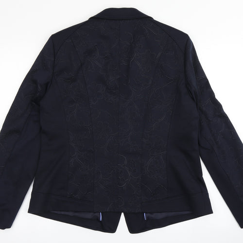 Gelco Womens Blue  Polyester Jacket Blazer Size 16