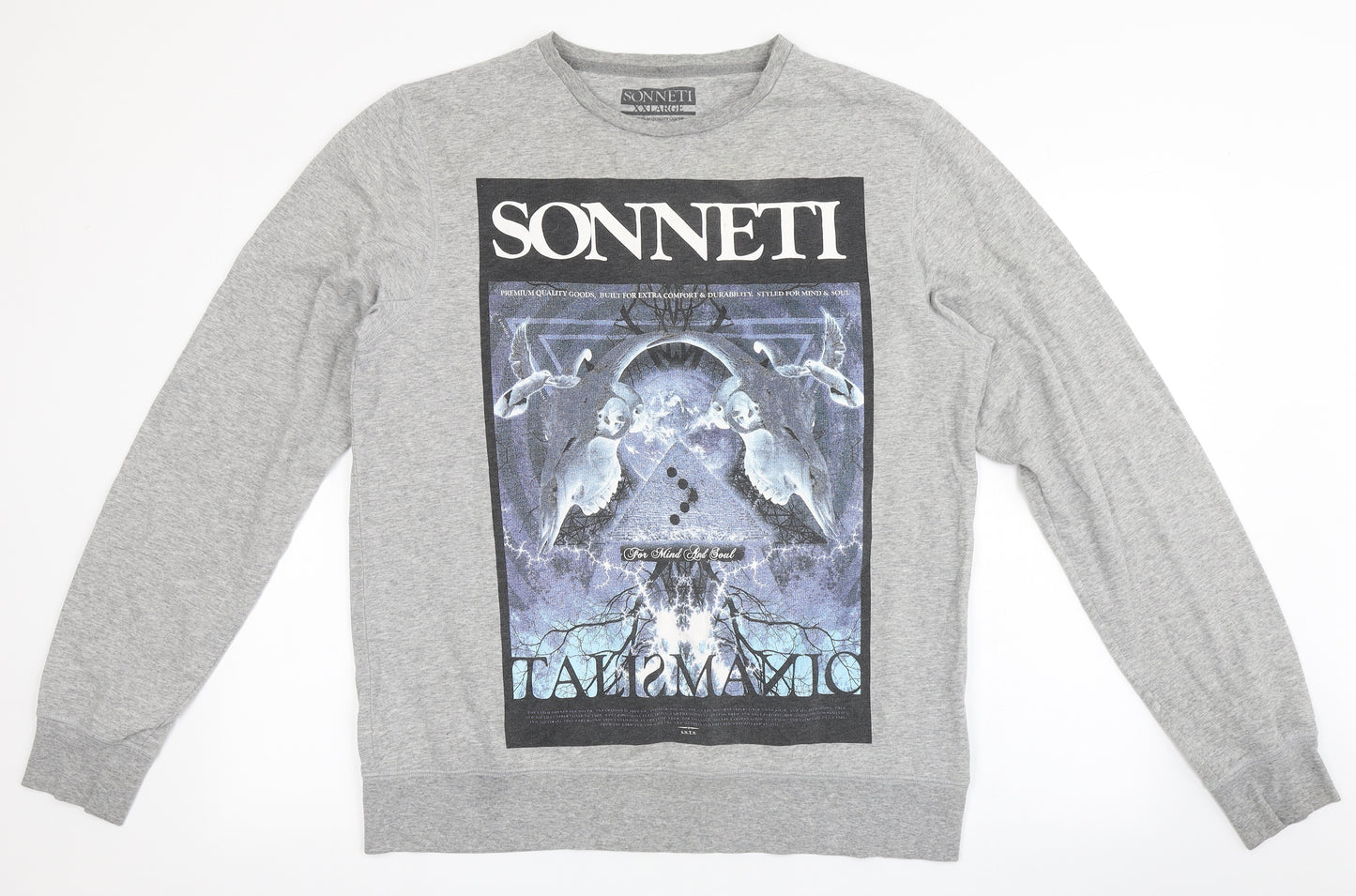 Sonneti Mens Grey  Polyester Pullover Sweatshirt Size 2XL