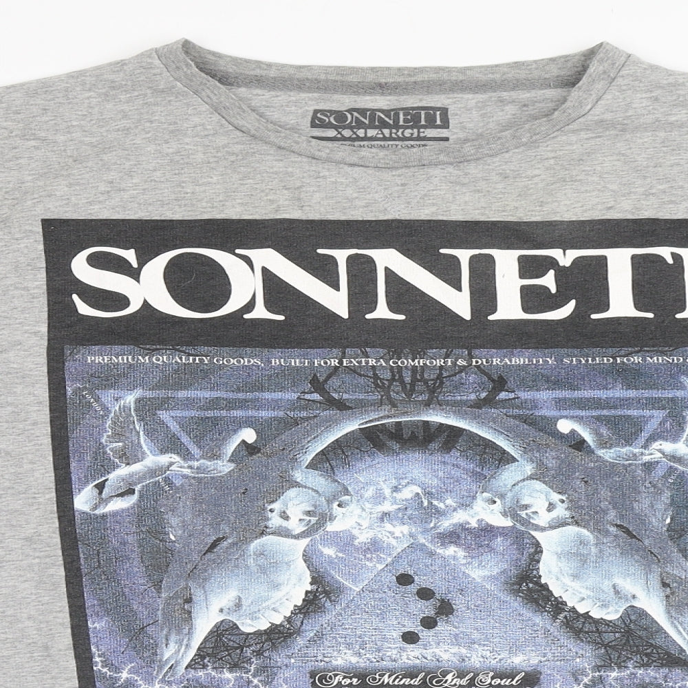 Sonneti Mens Grey  Polyester Pullover Sweatshirt Size 2XL