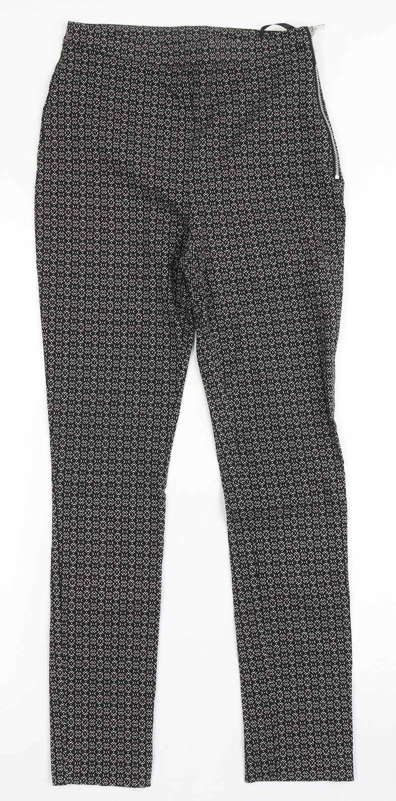 New Look Womens Black  Viscose Trousers  Size 6 L26 in Regular Zip