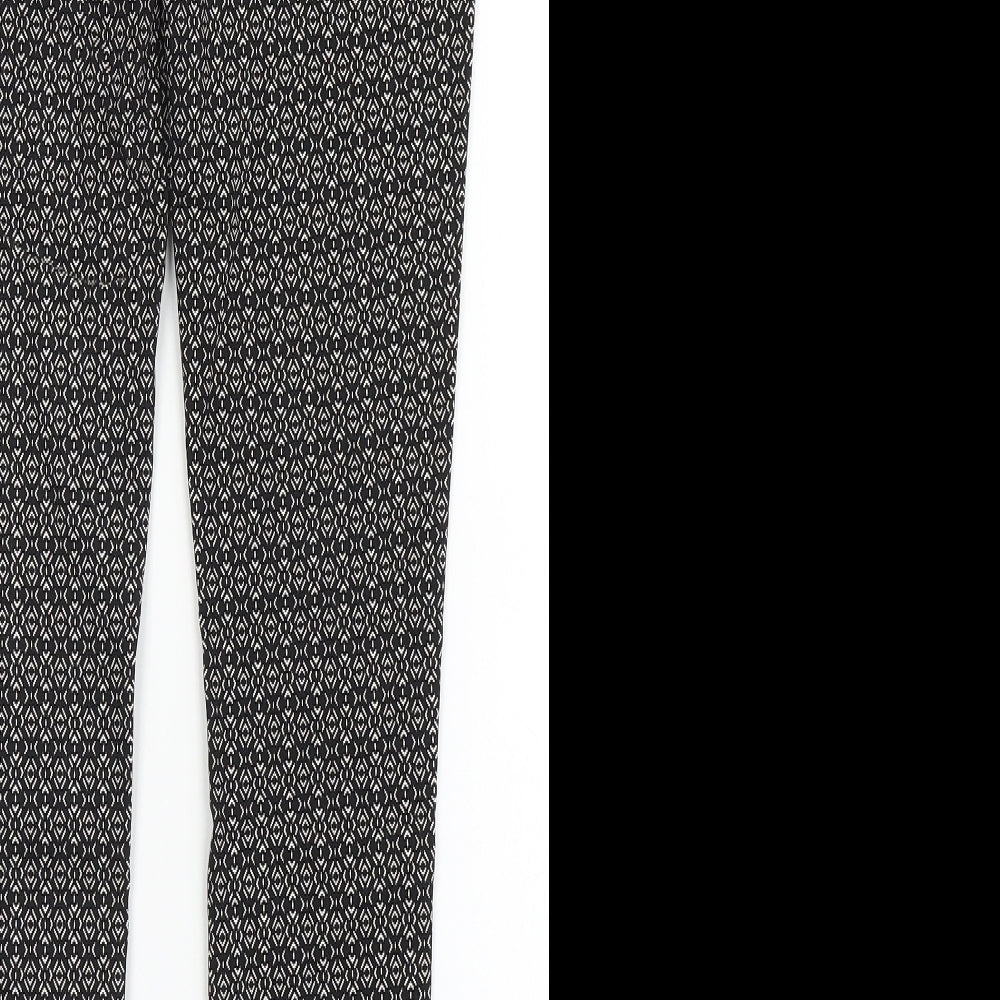 New Look Womens Black  Viscose Trousers  Size 6 L26 in Regular Zip