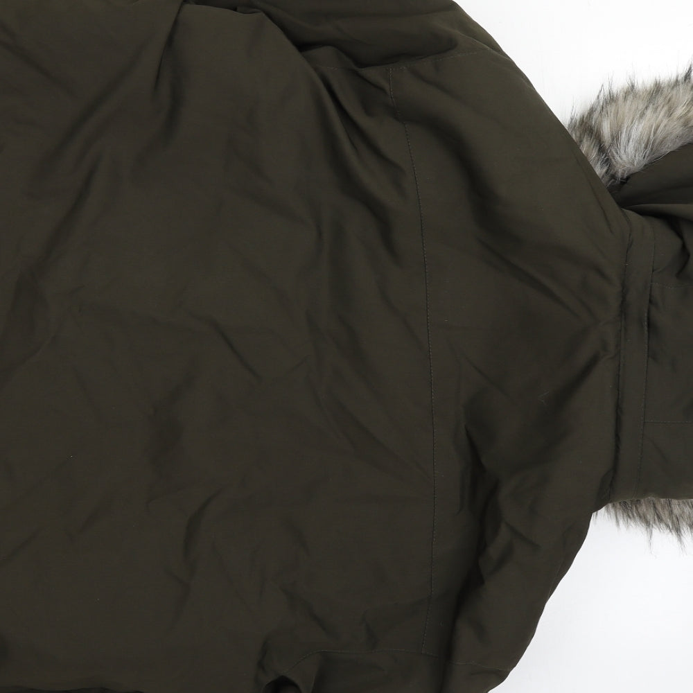 George Mens Green   Parka Coat Size 2XL  Zip