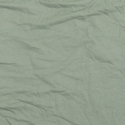 Miss Selfridge Womens Green  100% Cotton Cropped Polo Size L Round Neck