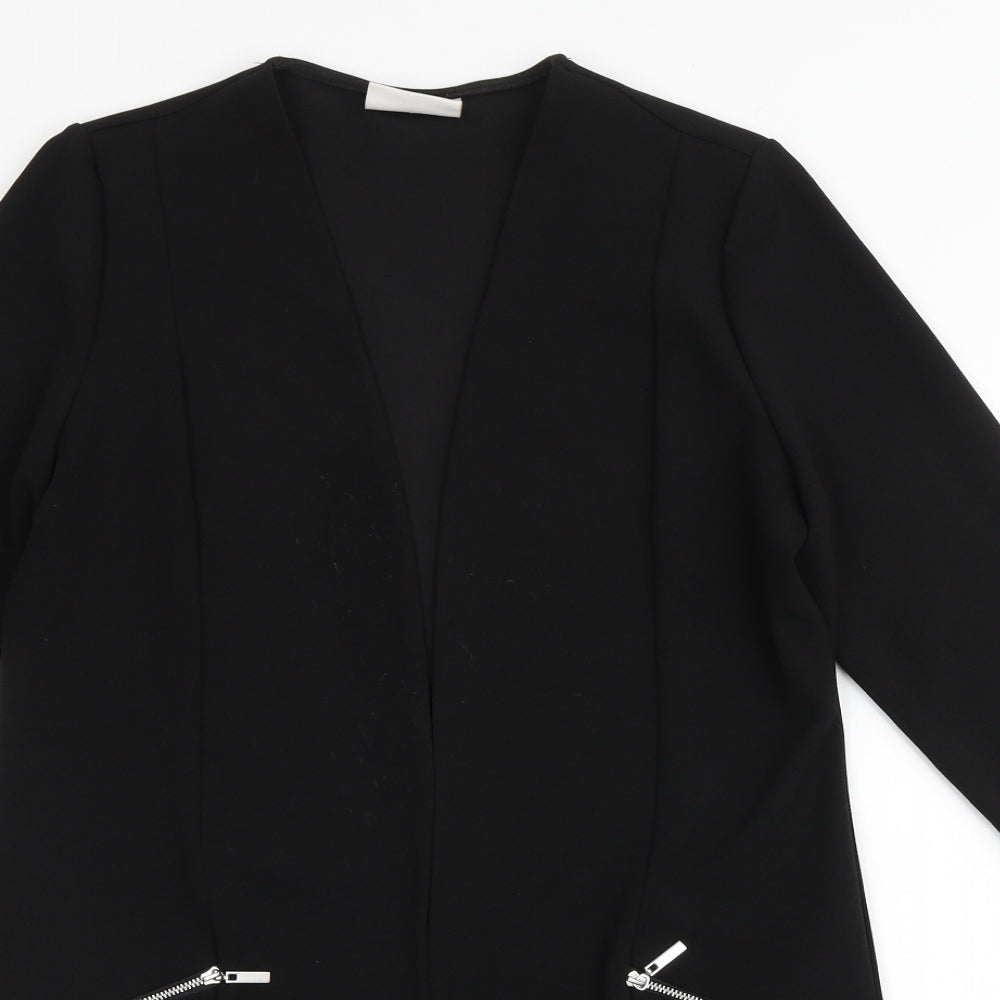Wallis Womens Black  Polyester Jacket Blazer Size 10