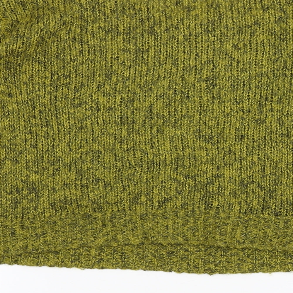 Divided by H&M Womens Green Scoop Neck  Acrylic Pullover Jumper Size 8