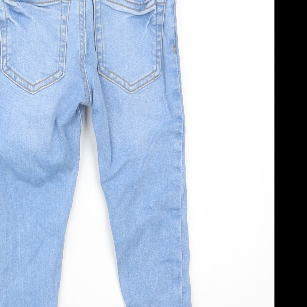 Primark Girls Blue  Cotton Skinny Jeans Size 2-3 Years  Regular Button