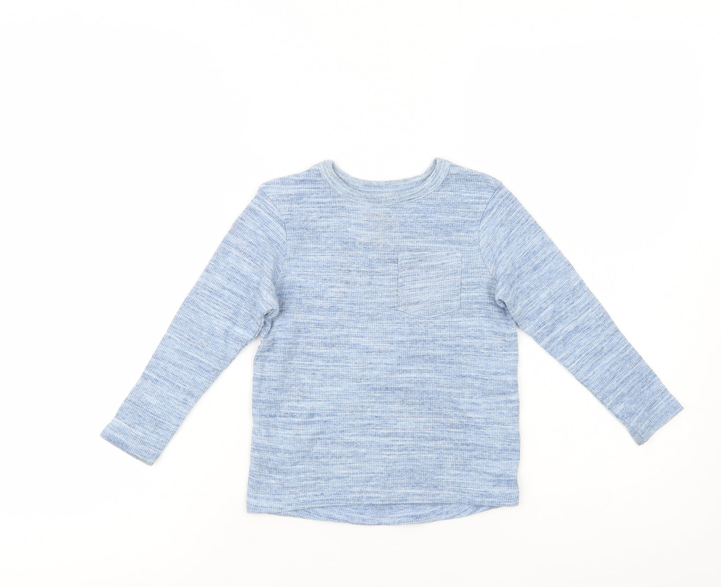 George Girls Blue  Cotton Basic T-Shirt Size 2-3 Years Crew Neck Pullover