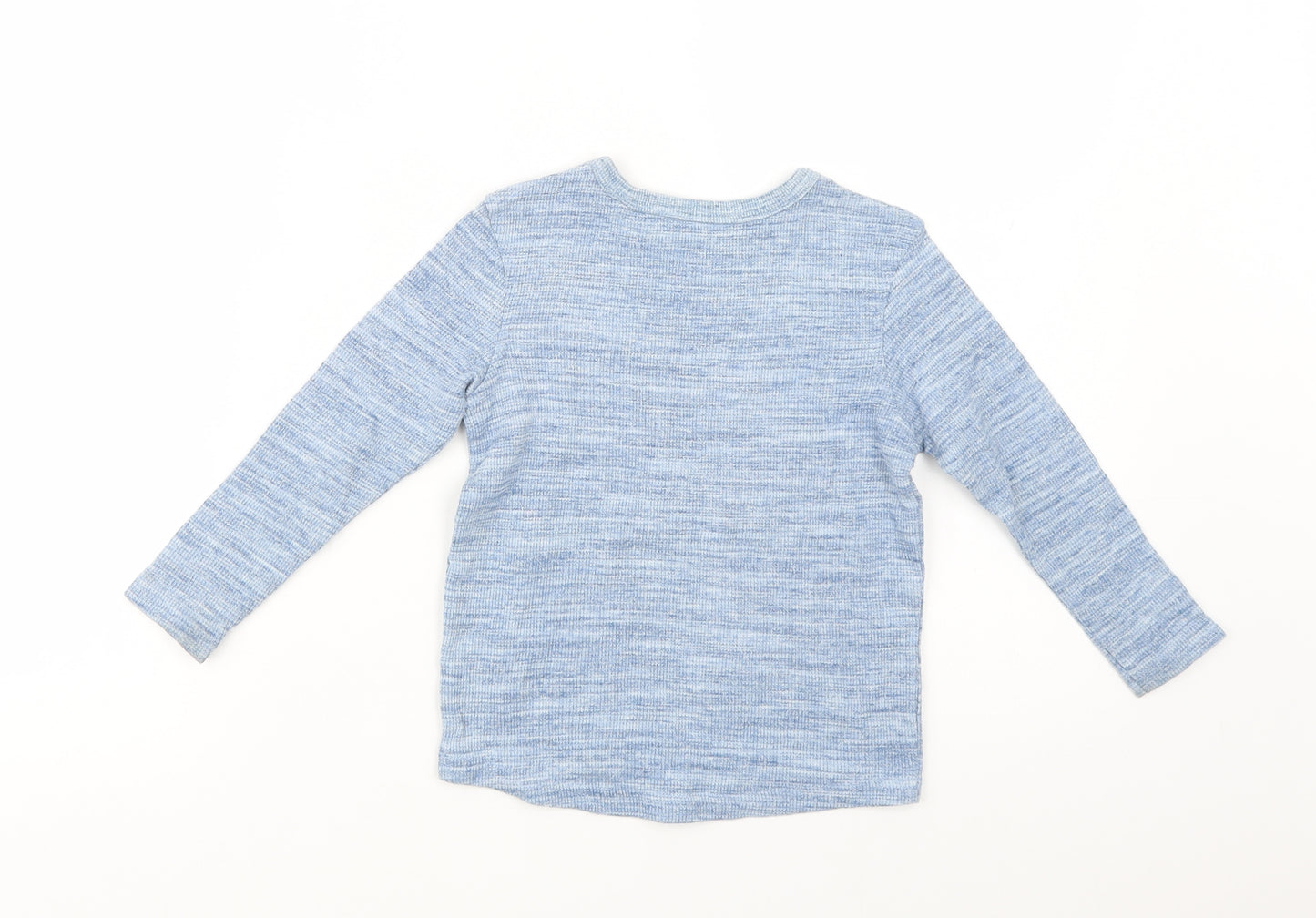 George Girls Blue  Cotton Basic T-Shirt Size 2-3 Years Crew Neck Pullover