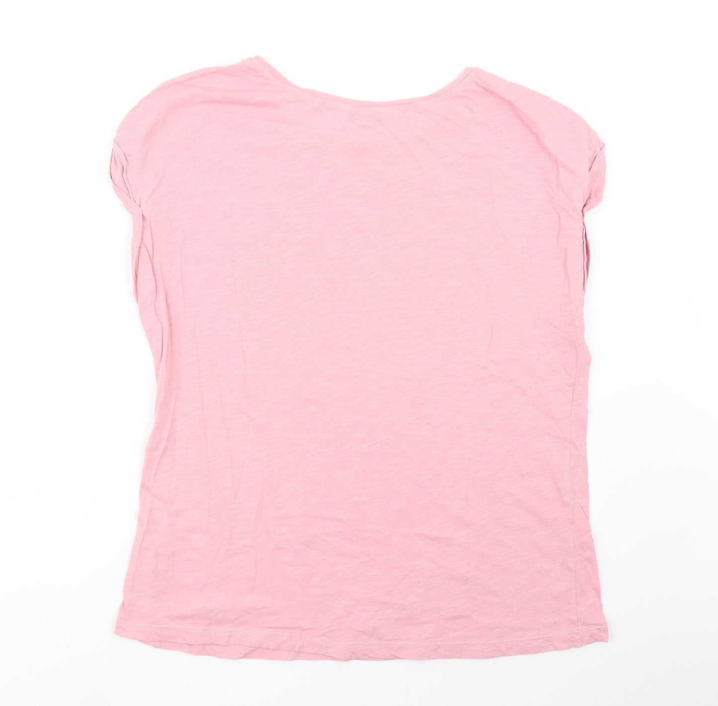 NEXT Womens Pink  Polyester Basic T-Shirt Size 18 Crew Neck - Stars