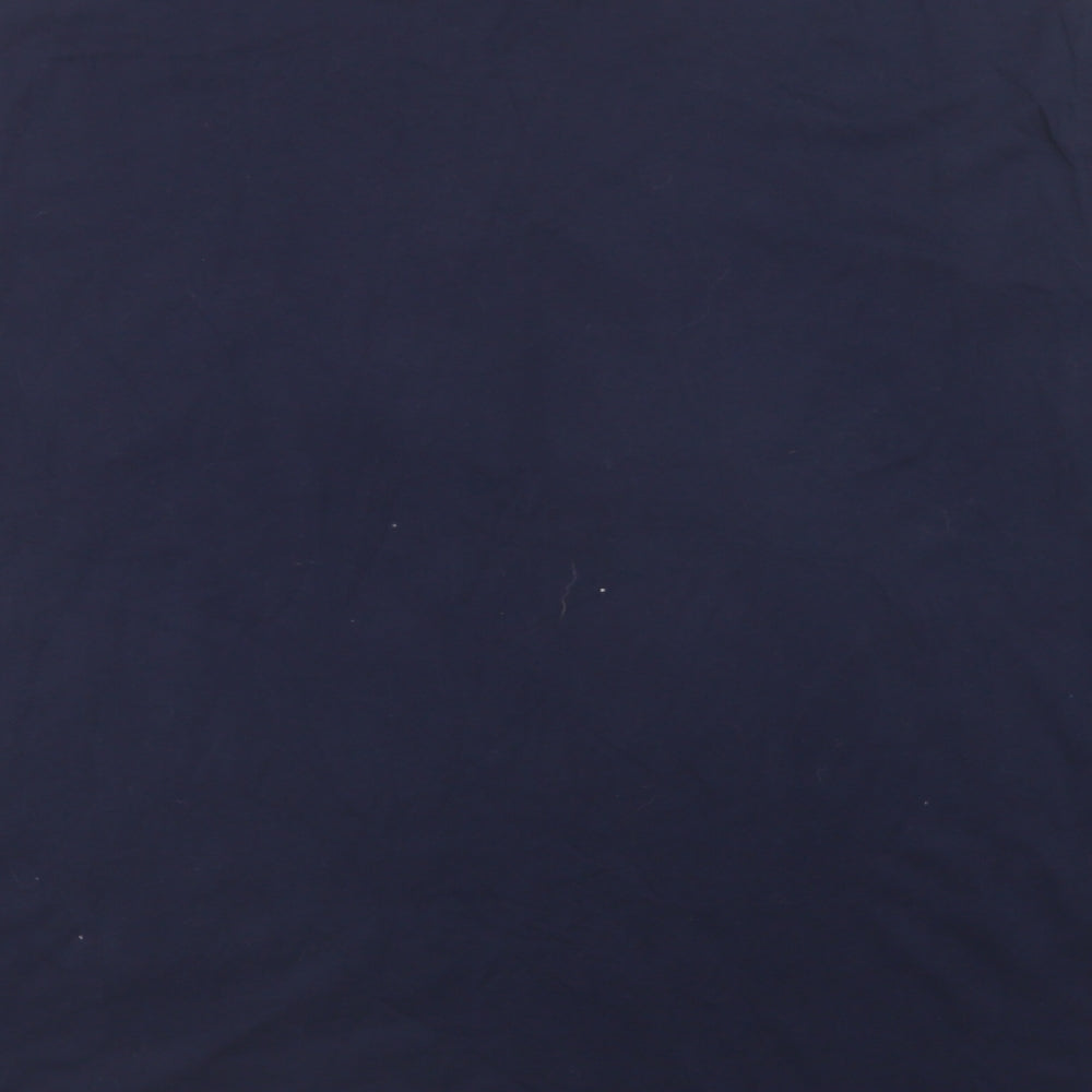 Marks and Spencer Mens Blue  Cotton  T-Shirt Size XL Crew Neck  - Christmas