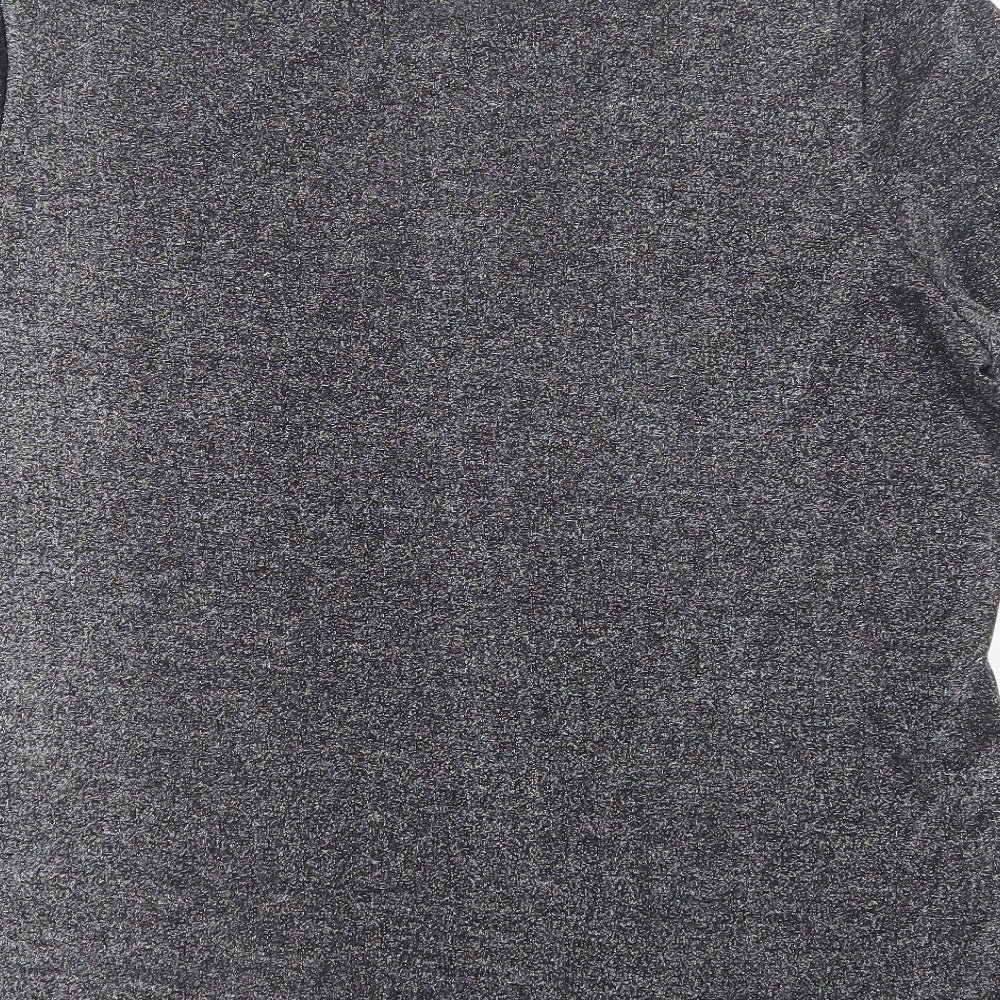 Dorothy Perkins Womens Grey  Polyamide Basic T-Shirt Size 18 Crew Neck - Sparkle