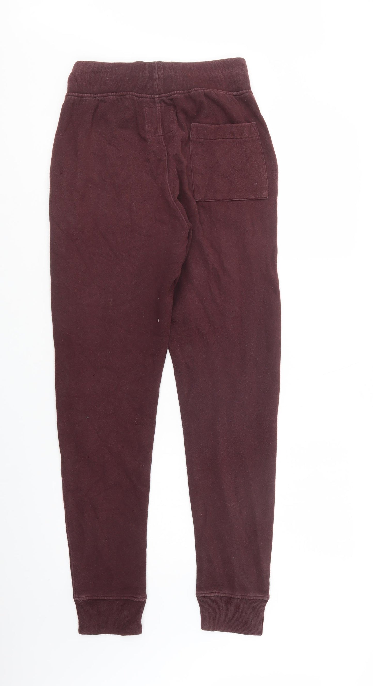 All Saints Mens Purple  Cotton Jogger Trousers Size XS L32 in Regular Drawstring