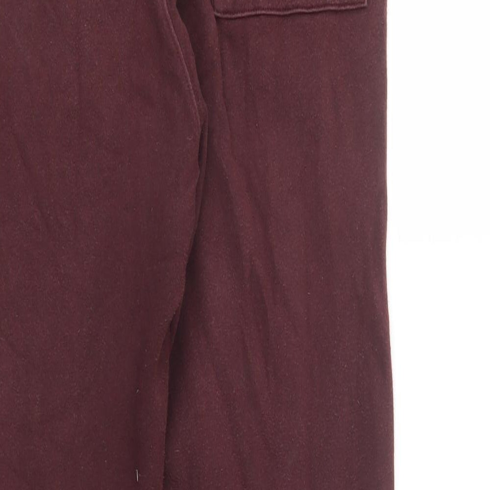 All Saints Mens Purple  Cotton Jogger Trousers Size XS L32 in Regular Drawstring