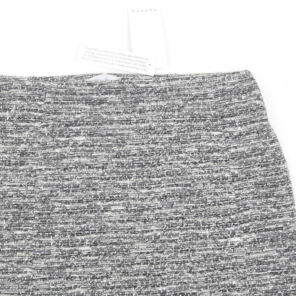 Papaya Womens Grey  Polyester Mini Skirt Size 10