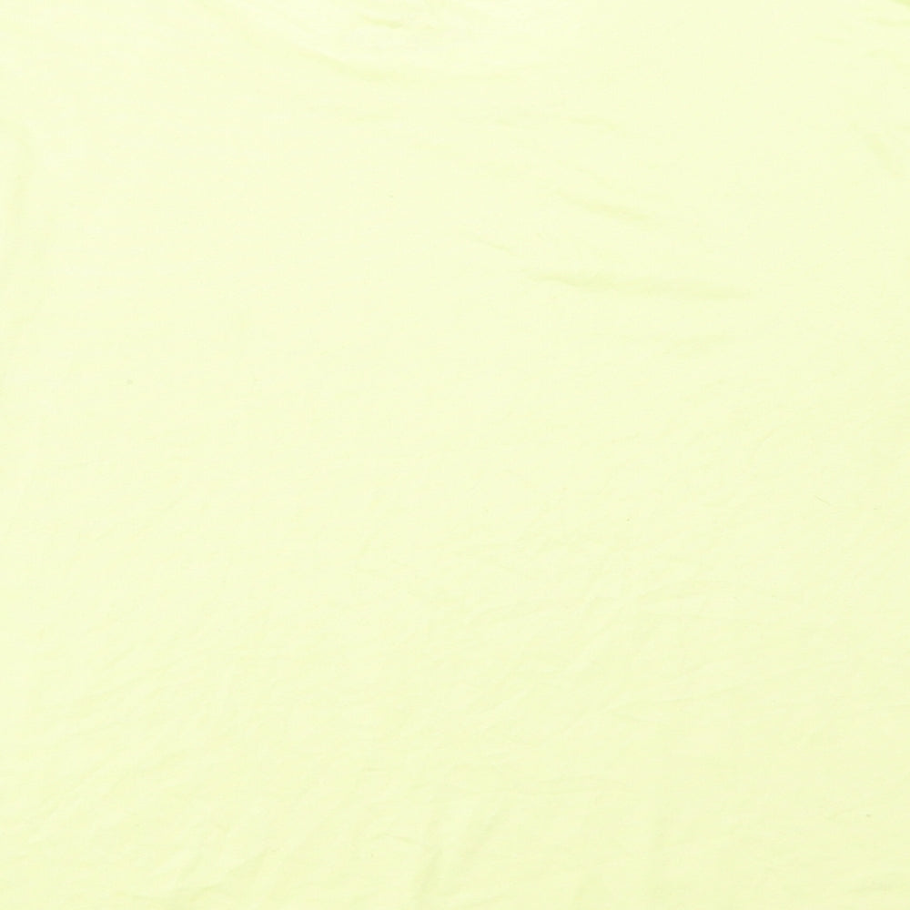 Primark Womens Yellow  Polyester Basic T-Shirt Size XS Crew Neck - Planets